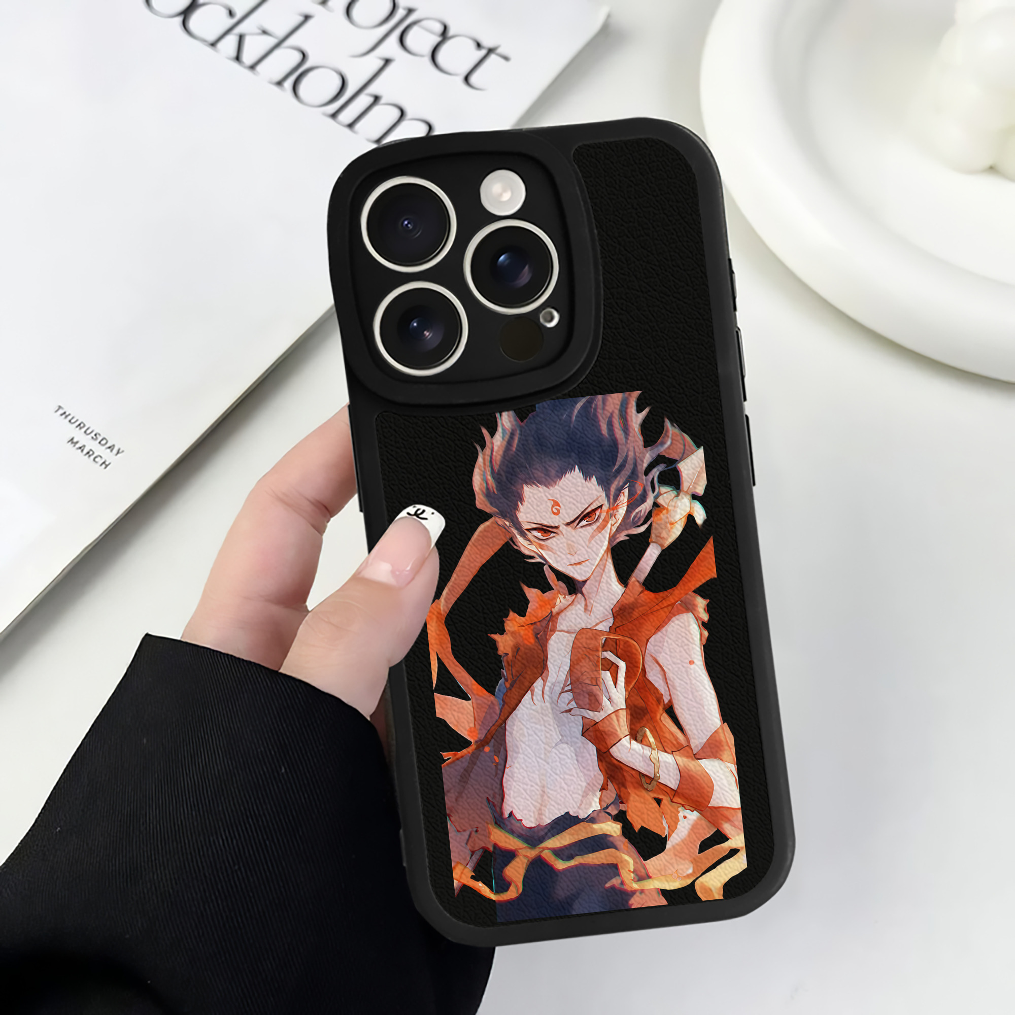 （画像用） Ne Zha 2 ナタ 魔童の大暴れ 【iPhone 16シリーズ対応】シリコンスマホケース（レザー調） 材質：シリコン
